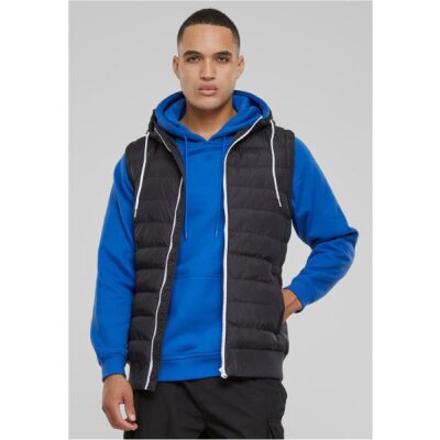 Urban Classics - TB510 - Small Bubble Hooded Vest - black / white L