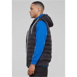 Urban Classics - TB510 - Small Bubble Hooded Vest - black / white L