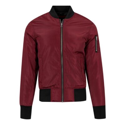 Urban Classics - TB1446 - 2-Tone Bomber Jacket - burgundy / black M
