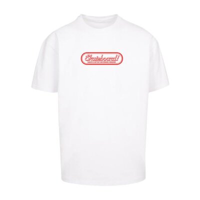 Merchcode - MC1035 - The Skateboard Magazine Logo Oversize Tee - white