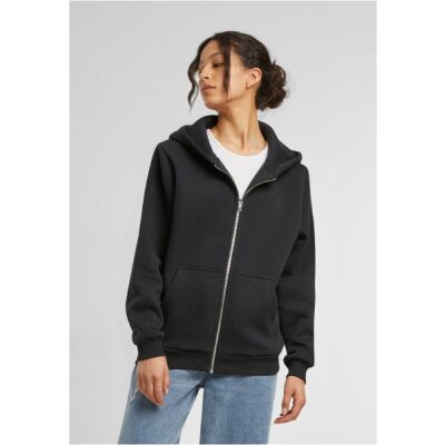 Build Your Brand - Ladies Fluffy  Zip Hoody (BY290) - black
