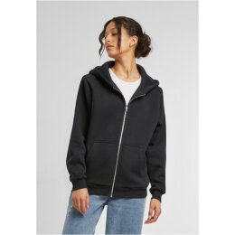 Build Your Brand - Ladies Fluffy  Zip Hoody (BY290) - black