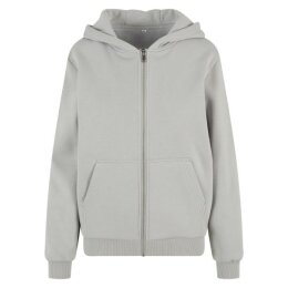 Build Your Brand - Ladies Fluffy  Zip Hoody (BY290) - light asphalt