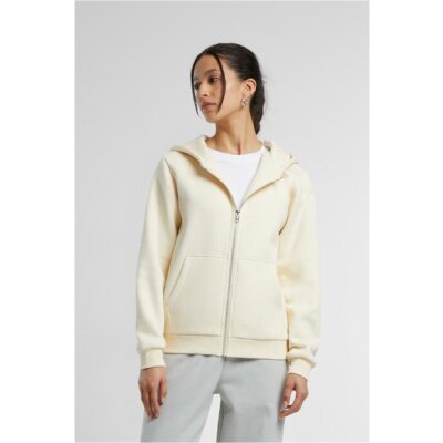 Build Your Brand - Ladies Fluffy  Zip Hoody (BY290) - whitesand