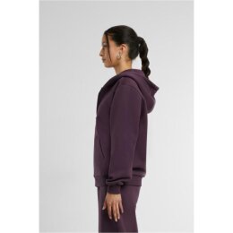 Build Your Brand - Ladies Fluffy  Zip Hoody (BY290) - plum purple