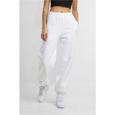 Build Your Brand - Ladies Fluffy Sweatpants (BY291) - white