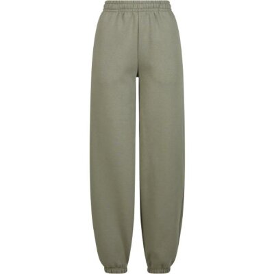 Build Your Brand - Ladies Fluffy Sweatpants (BY291) - pale olive