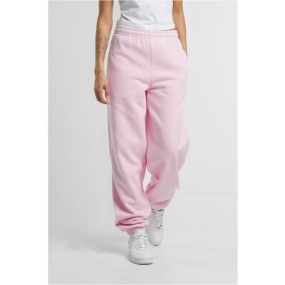 Build Your Brand - Ladies Fluffy Sweatpants (BY291) - soft pink