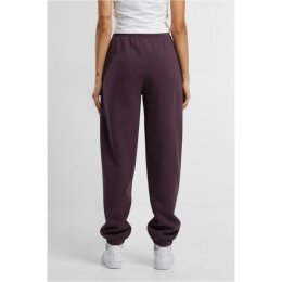 Build Your Brand - Ladies Fluffy Sweatpants (BY291) - plum purple  L