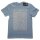 Joy Division - Unknown Pleasures -  white on blue - Unisex Shirt - light blue- T-Shirt M