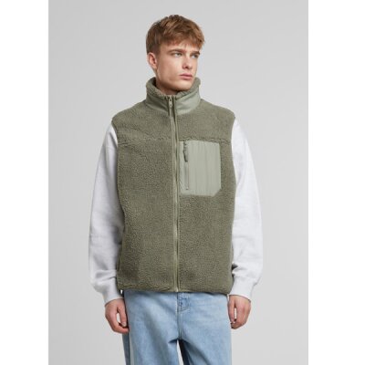Urban Classics - TB6723- Sherpa Vest - palegreen