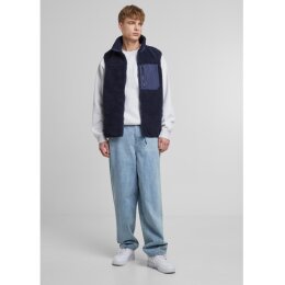 Urban Classics - TB6723- Sherpa Vest - navy