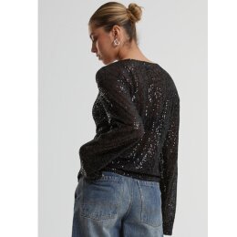 Urban Classics - TB6997 - Ladies Sequins Longsleeve - black