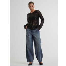 Urban Classics - TB6997 - Ladies Sequins Longsleeve - black