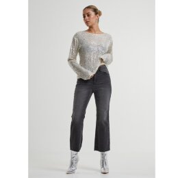 Urban Classics - TB6997 - Ladies Sequins Longsleeve - whitesand