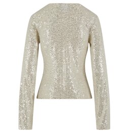 Urban Classics - TB6997 - Ladies Sequins Longsleeve - whitesand