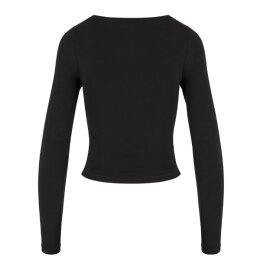 Urban Classics - TB7088 - Ladies Ruffled Super Slim Longsleeve - black L