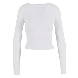Urban Classics - TB7088 - Ladies Ruffled Super Slim Longsleeve - white