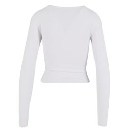 Urban Classics - TB7088 - Ladies Ruffled Super Slim Longsleeve - white