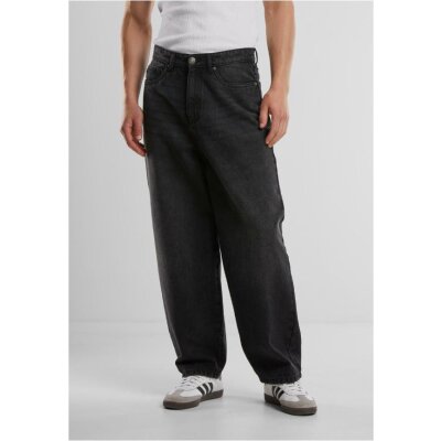 Urban Classics - TB6746 - Tapered Heavy Ounce Baggy Jeans - black washed 28