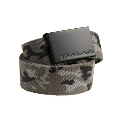 Urban Classics - TB305 - Canvas Belt - grey camo / black - one size