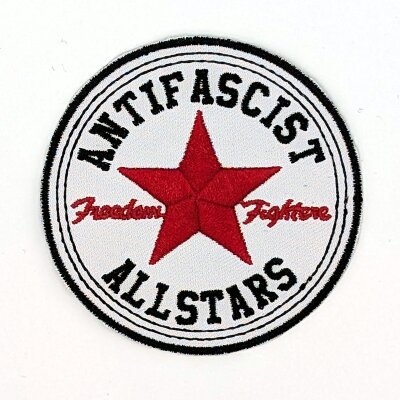 Antifascist  Allstars  - red - gestickter Patch (Aufnäher)