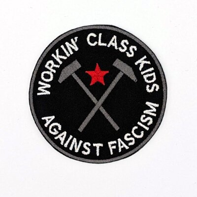 Working Class Kids Against Fascism  - Logo - gestickter Patch (Aufnäher)