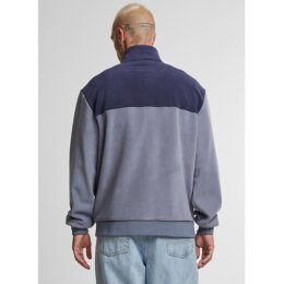 Urban Classics - TB7016 - Colour Block Polar Fleece Jacket - navy/cloudsky
