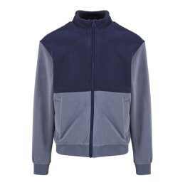 Urban Classics - TB7016 - Colour Block Polar Fleece Jacket - navy/cloudsky