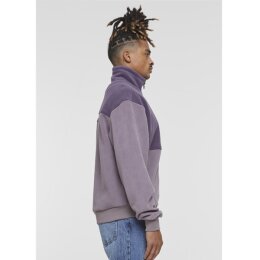 Urban Classics - TB7016 - Colour Block Polar Fleece Jacket - purplenight/fadedpurple