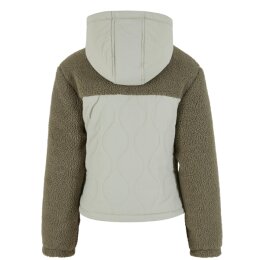 Urban Classics - TB7071 - Ladies Sherpa Crinkle Nylon Mix Jacket - palegreen/stonegreen