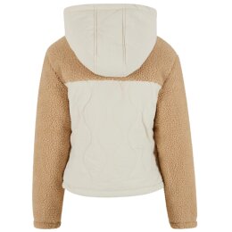 Urban Classics - TB7071 - Ladies Sherpa Crinkle Nylon Mix Jacket - unionbeige/whitesand