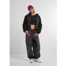 Urban Classics - TB7071 - Ladies Sherpa Crinkle Nylon Mix Jacket - black/black