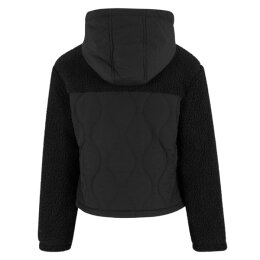 Urban Classics - TB7071 - Ladies Sherpa Crinkle Nylon Mix Jacket - black/black