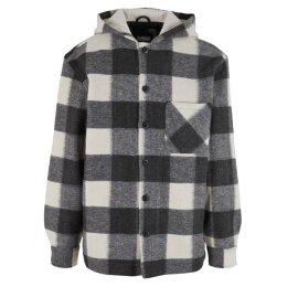 Urban Classics - TB7047 - Big Check Jacket With Hood - whitesand/black