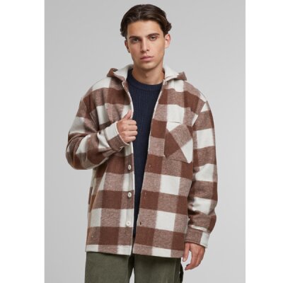 Urban Classics - TB7047 - Big Check Jacket With Hood - whitesand/lightrust