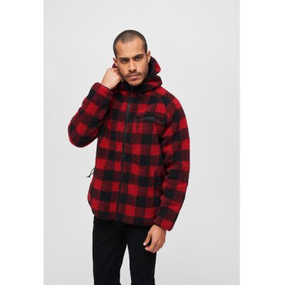 Brandit - BD5024 - Teddyfleece Worker Jacket - red/black