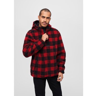 Brandit - BD5023 - Teddyfleece Worker Pullover - red/black