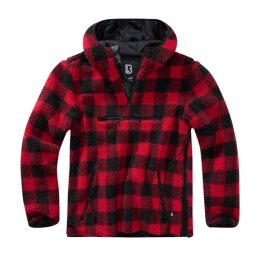 Brandit - BD5023 - Teddyfleece Worker Pullover - red/black