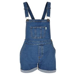 Urban Classics - TB5990 - Ladies Organic Short Dungaree - clearblue washed