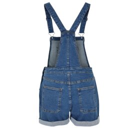 Urban Classics - TB5990 - Ladies Organic Short Dungaree - clearblue washed