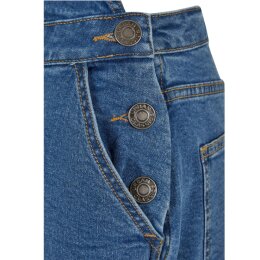 Urban Classics - TB5990 - Ladies Organic Short Dungaree - clearblue washed