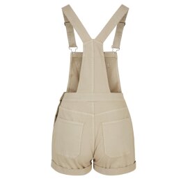 Urban Classics - TB5990 - Ladies Organic Short Dungaree - offwhite raw