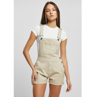 Urban Classics - TB5990 - Ladies Organic Short Dungaree - offwhite raw XS