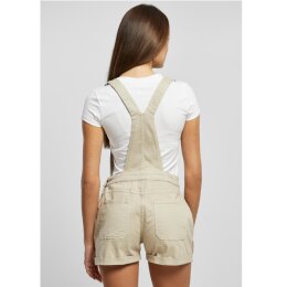 Urban Classics - TB5990 - Ladies Organic Short Dungaree - offwhite raw XS