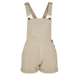 Urban Classics - TB5990 - Ladies Organic Short Dungaree - offwhite raw XS