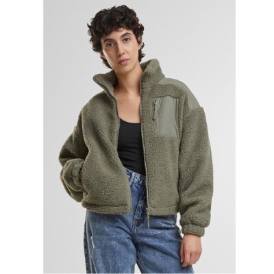 Urban Classics - TB6068 - Ladies Sherpa Mix Jacket - palegreen S