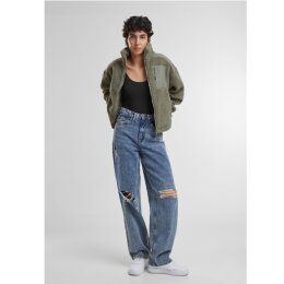 Urban Classics - TB6068 - Ladies Sherpa Mix Jacket - palegreen S