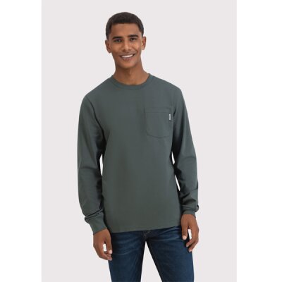 Vintage Industries - 3547 Grant pocket T-shirt long sleeve - grey/green
