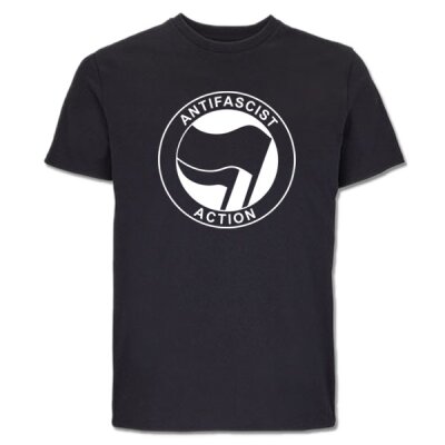 Antifascist Action - Frontprint - black/black - T-Shirt - black L